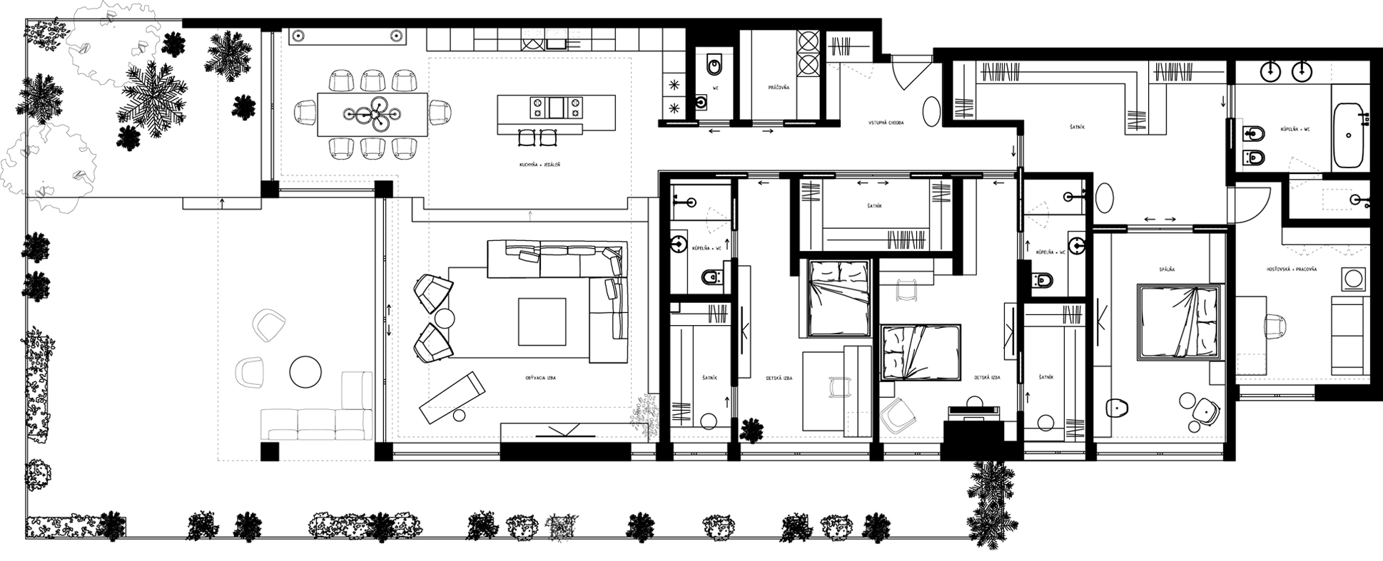 Navrh a realizacia interieru velkometrazneho bytu Bratislava, dispozicne riesenie, navrh dispozicie, podorys, navrh interieru, navrh exterieru, realizacia na kluc, interierovy dizajn, interierovy dizajner, veronika paluchova, penthouse dizajn, navrh terasy, 