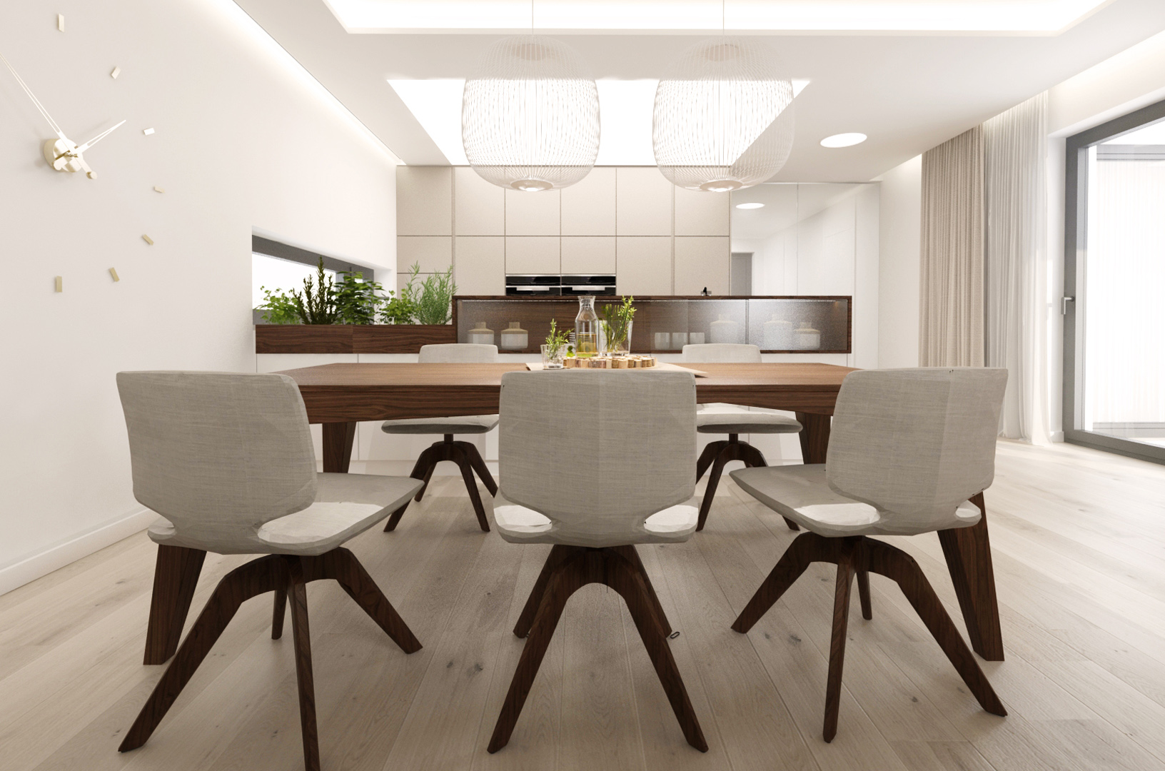 navrh jedalne, navrh kuchyne, navrh interieru kuchyne, navrh interieru, dizajn interieru, interierovy dizajner, interierovy dizajn, foscarini, spokes, dining room, kitchen design, interior design, team7 chair, aye chair, interior designer 