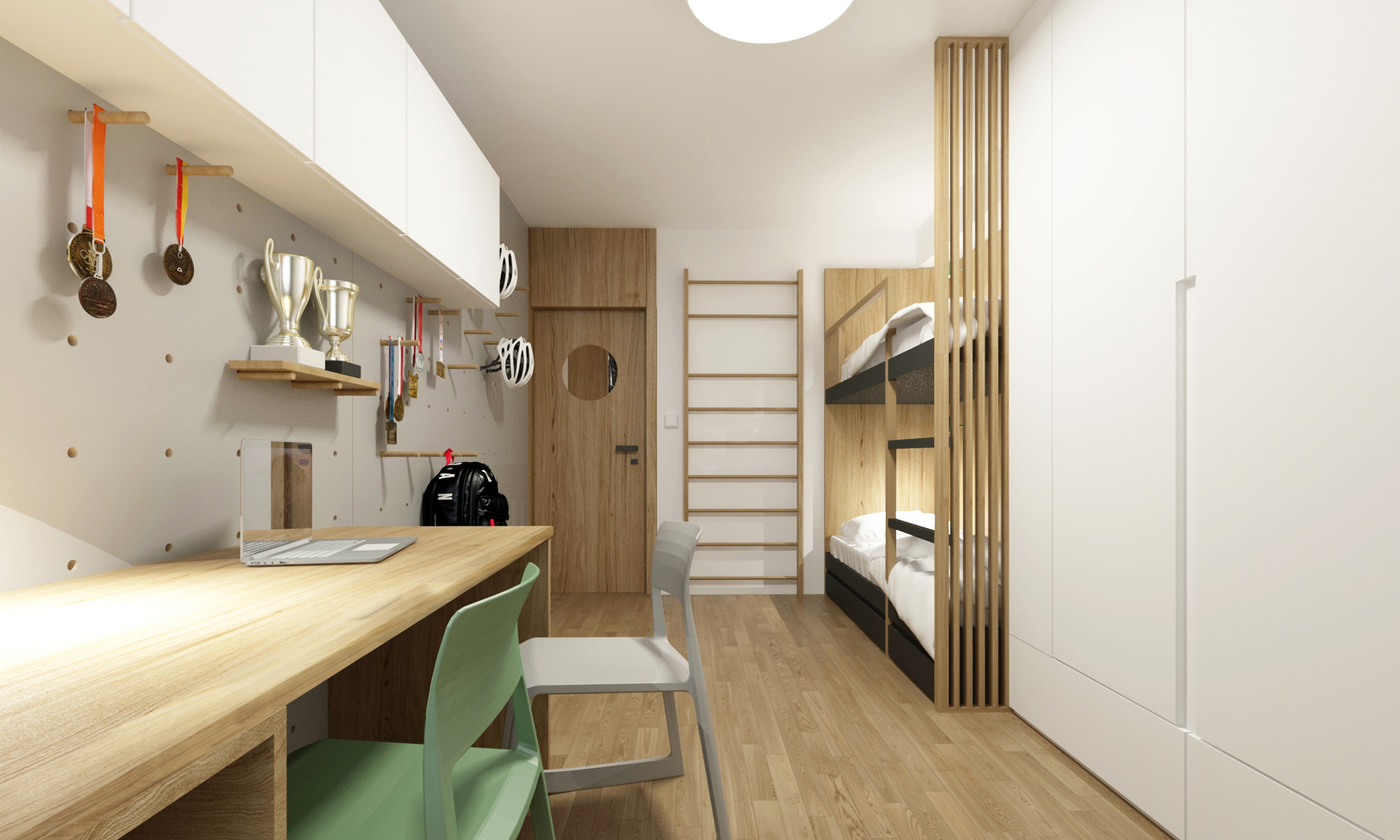 rekonstrukcia bytu, rekonstrukcia bytu bratislava, navrh studentskej izby, rekonstrukcia interieru, grey design, design interior, interior design, navrh detskej izby, kidsroom