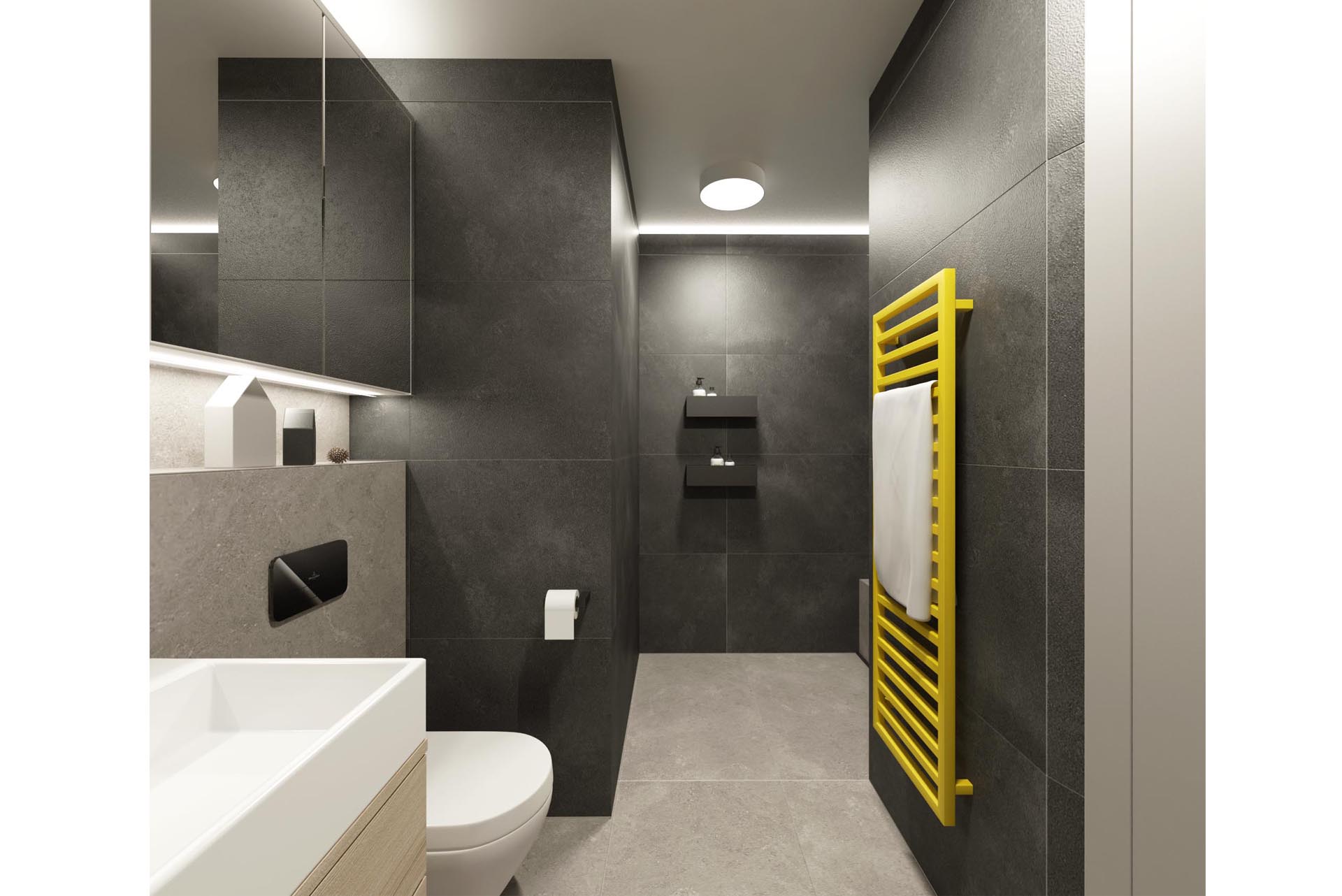 rekonstrukcia bytu, rekonstrukcia bytu bratislava, navrh kupelne s wc, navrh interieru kupelne, interier kupelne, navrh interieru, bathroom design, interierovy dizajn, interierovy dizajner, veronika paluchova, grey interior, black interior, V&B tiles, aberdeen magma 